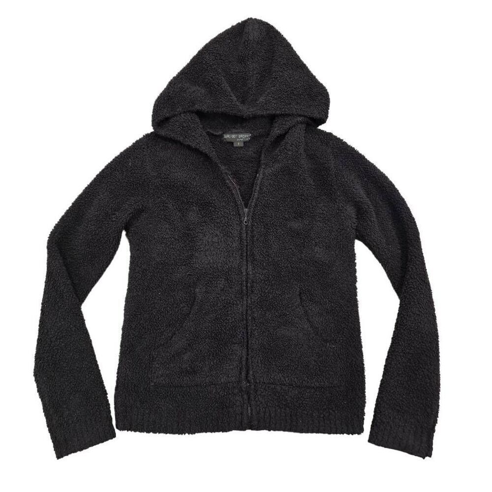 Barefoot Dreams‎ Hoodie Women Small Brown CozyChic Relaxed Full Zip-Up Pockets